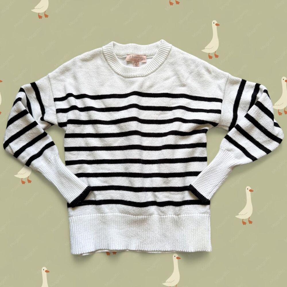 Philosophy Women's Cozy Preppy Classic Striped Sweater - Size XS/P